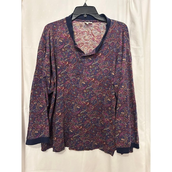 London Fog Other - London Fog Vintage Paisley Cotton Polo Shirt